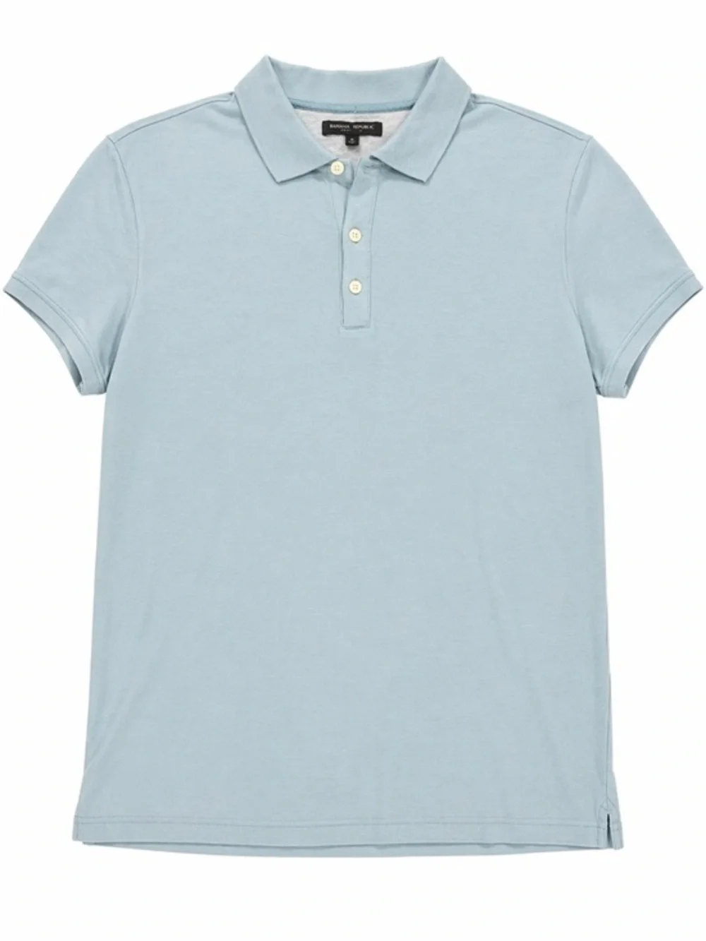Banana Republic Blue Short-Sleeve Cotton Polo